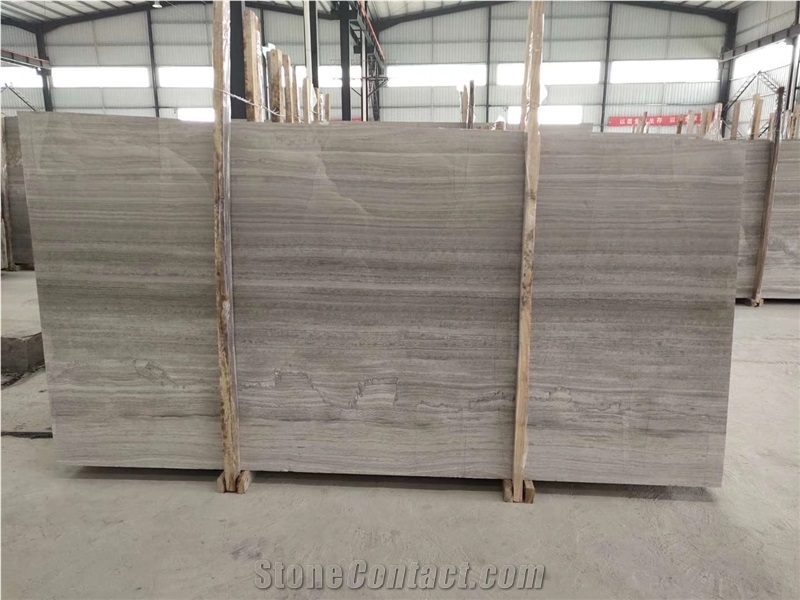 White Wood Vein Grain Marble Wall Flooring Tiles