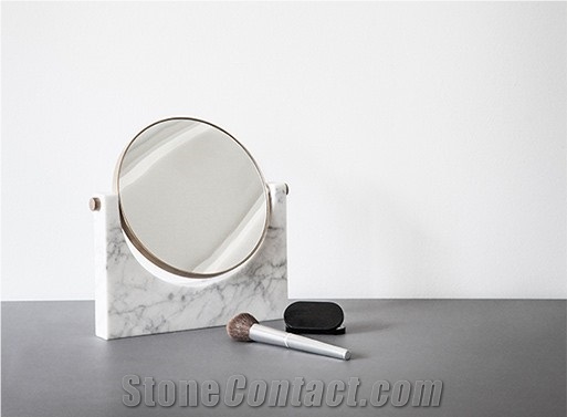 Bath Canister Accessories White Marble Stone Dish