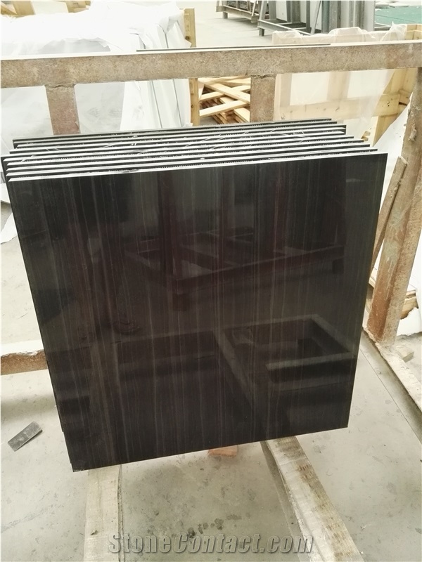 Black Wooden Marble Tiles for Flooring and Walling