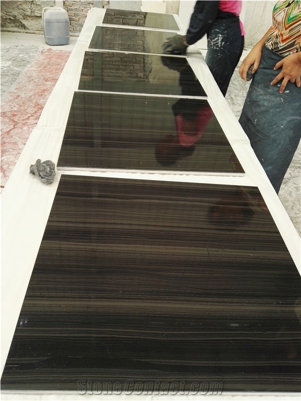 Black Wooden Marble Tiles for Flooring and Walling