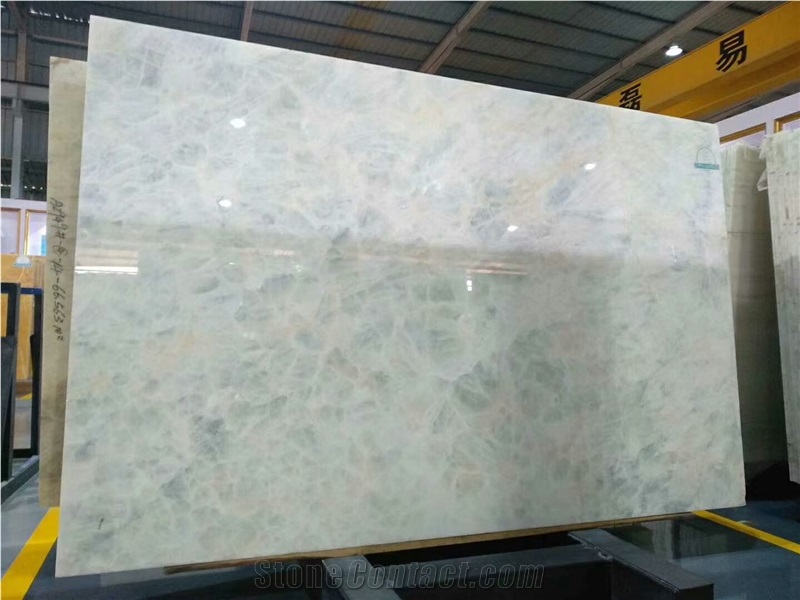 Blue Crystal Onyx Slab for Wall and Floor Covering
