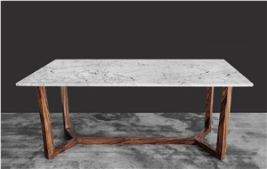 Carrara Marble Coffee Tabletops Rectangle Stone