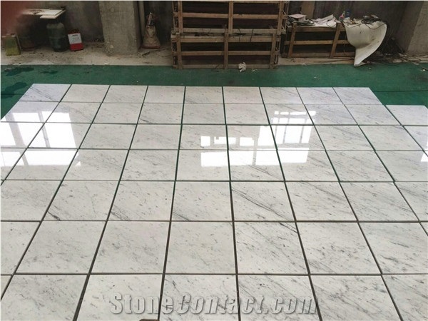 Italy Bianco Carrara White Marble Cut to Size Tile