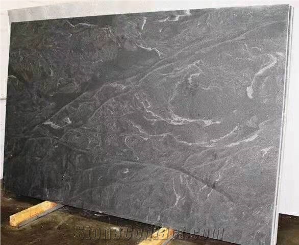 Nartural Stone Us Virginia Mist Black Granite Slabs