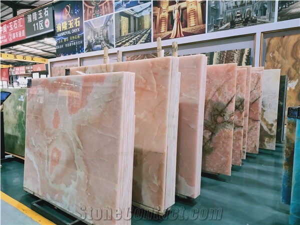 Pink Onyx Marble Slab for Bathroom Slabs&Tiles