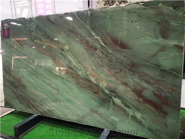 Polished Quartzite Slab Emerald Queen