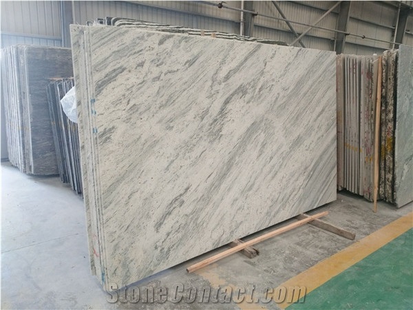 Polished River White Granite Slabs for Countertop