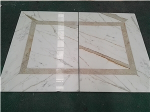 Waterjet Cut Medallions Square Marble Material