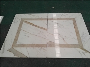 Waterjet Cut Medallions Square Marble Material