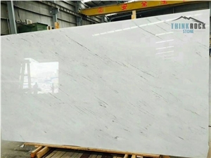Polaris Bianco Marble White Slabs Flooring Tile