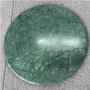 Polishing Big Green Flower Marble Stone Tabletops