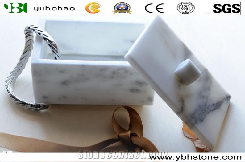 Bianco Carrara White/Marble Stone Box Crafts