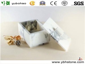 Bianco Carrara White/Marble Stone Box Crafts