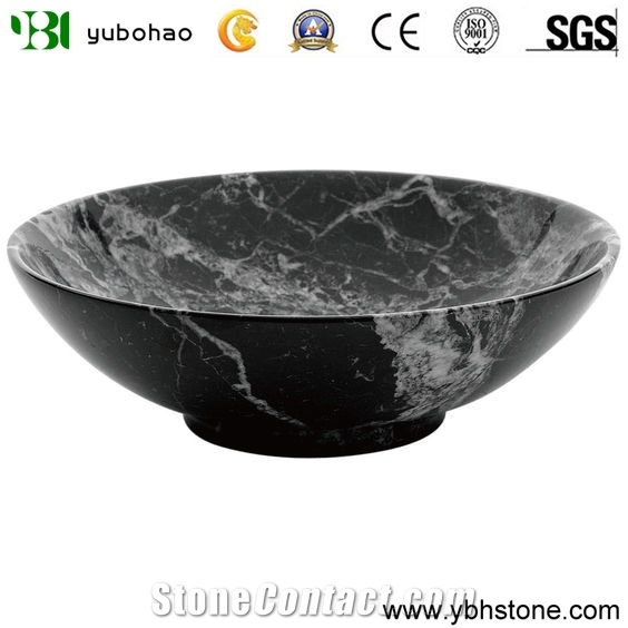 Nero Maquina/Black Marble Bowl for Kitchen Set