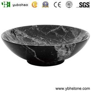 Nero Maquina/Black Marble Bowl for Kitchen Set
