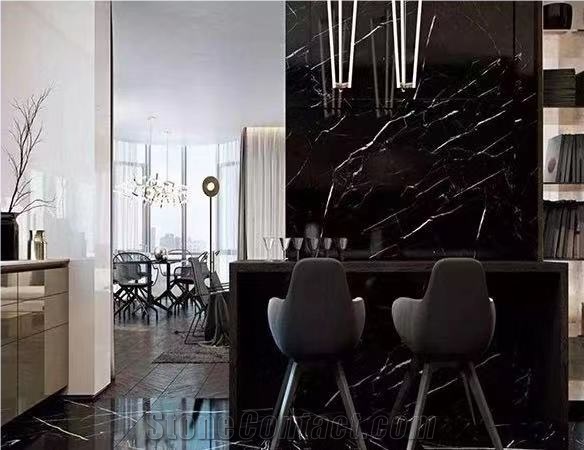 Nero Marquina/Chinese Cheap Black Marble Products