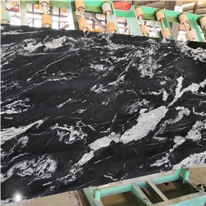 Black Stone with White Veins Nero Fantasy Marble