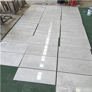 Carrara White Marble Indoor Flooring Tiles