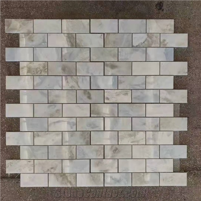 Changbai White Jade Marble Mosaics Various Shape