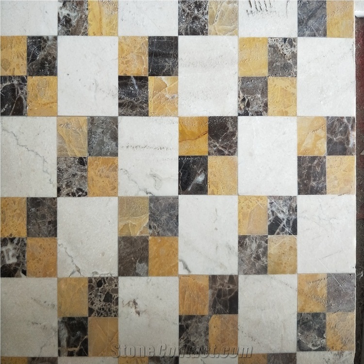 Good Price Mixed Color Marble Mosaic Design Wall