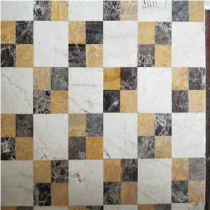Good Price Mixed Color Marble Mosaic Design Wall