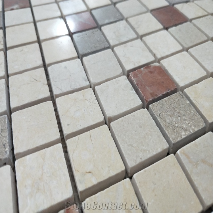 Indoor Colorful Marble Square Mosaic Tiles