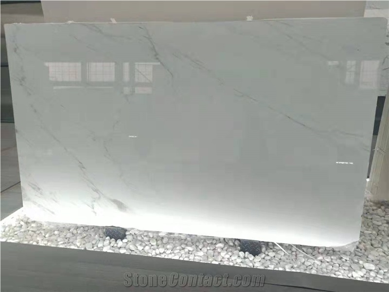 Linken White Marble Flooring Slabs Cut to Size