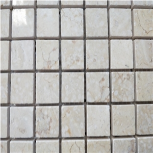 Lower Price Crema Marfil Beige Marble Mosaic Tile