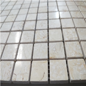 Lower Price Crema Marfil Beige Marble Mosaic Tile