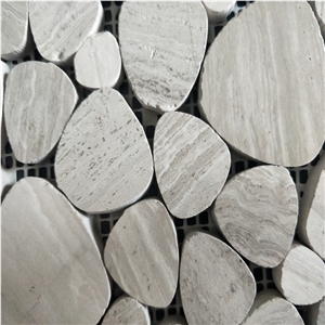 Marble Pebble Round Shape Mosaic Tiles for Sale