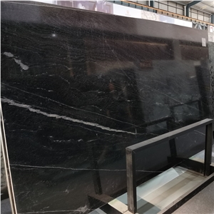 Polished Nebula Black Granite Slab Flooring Slabs