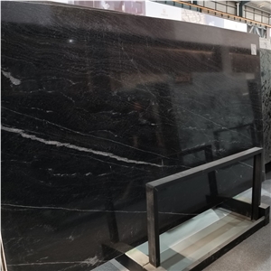 Polished Nebula Black Granite Slab Flooring Slabs