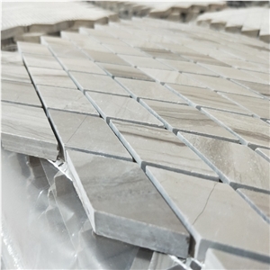 Rhombus Shaped Marble Mosaic Tiles for Wall Design