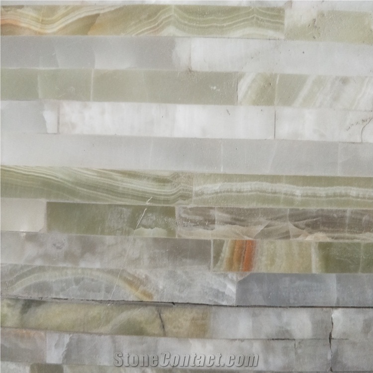 Striped Shaped Green Onyx Mosaic for Wall Art