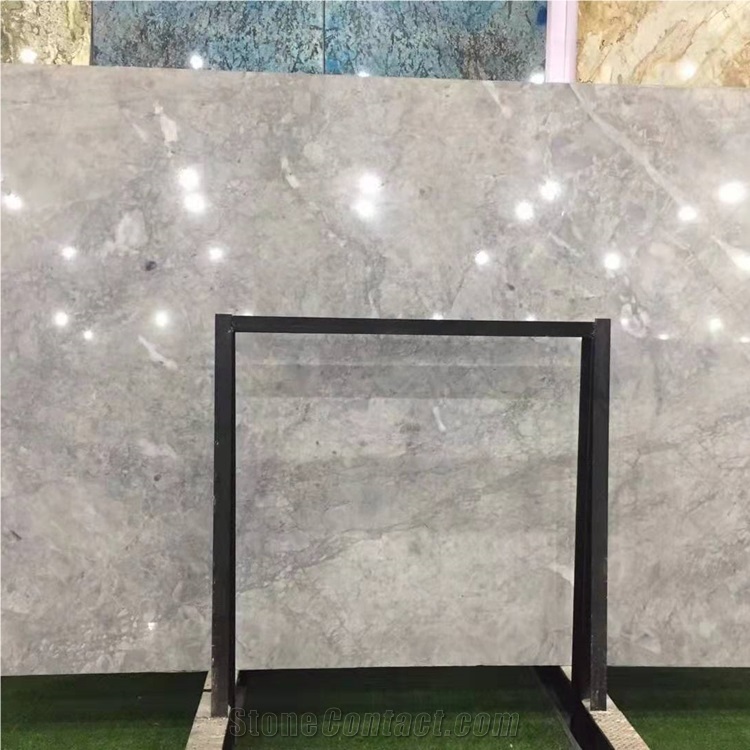 Super White Grey Quartzite Slab for Indoor Design
