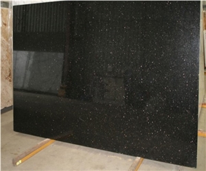 China Black Galaxy Granite Slabs for Kitchen