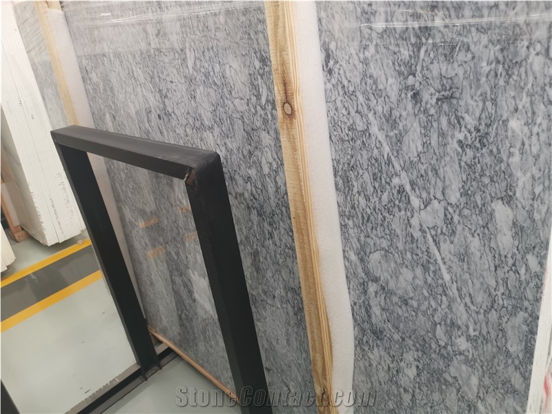 China Polished Snow Grey Marble for Bathroom Tiles