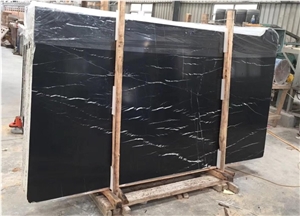 Chinese Black Marble Nero Marquina Slabs