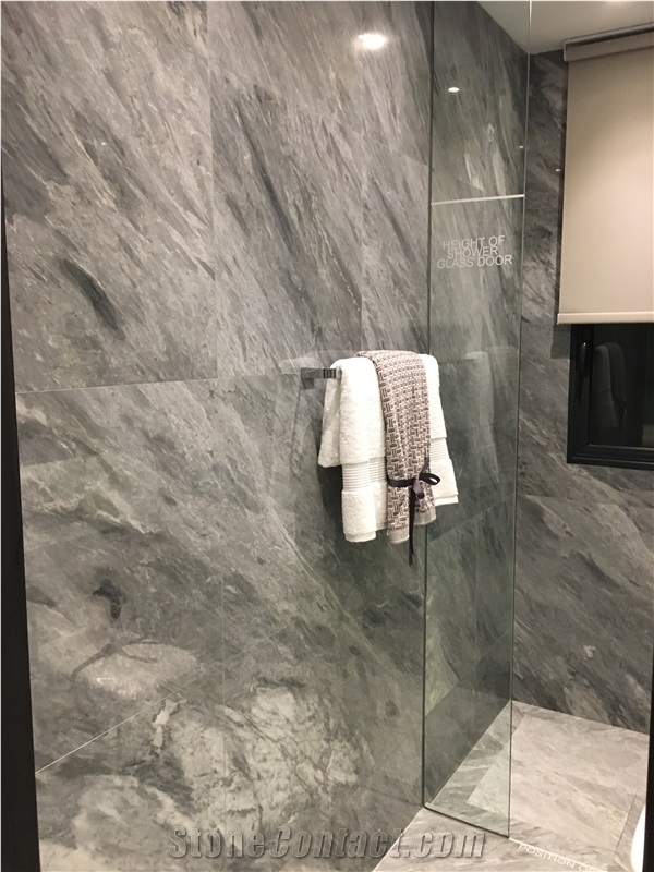 Florence Grey Polished Marble Slabs for Bathroom