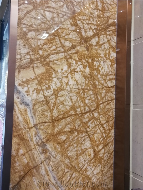 Polished Golden Amber Marble Slabs&Tiles