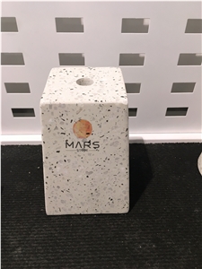 White Cement Terrazzo Tiles for Bathroom Vanitytop