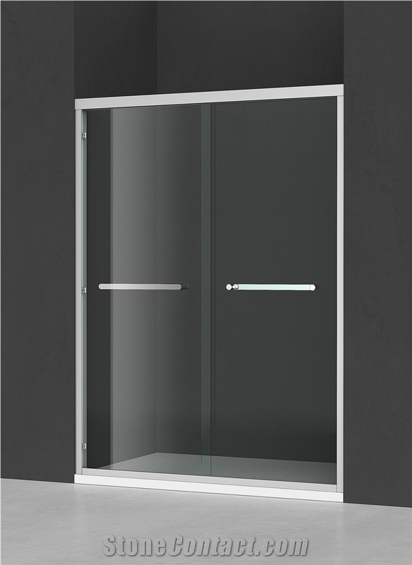 Custom Framed 2 Sliding Clear Shower Glass Door