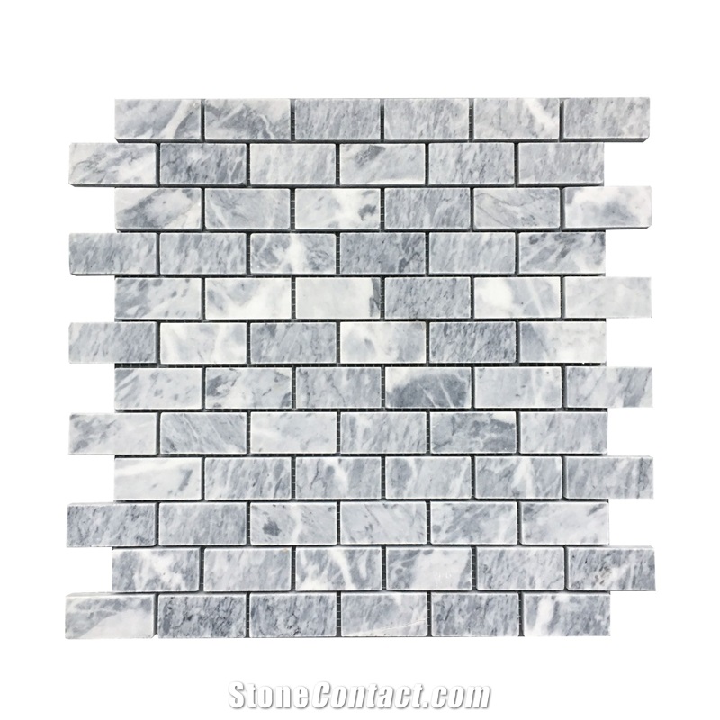 Charon Grey Natural Marble Brick Mosaic
