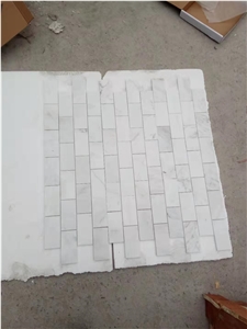 China Brick White Marble Mosaic Subway Polished