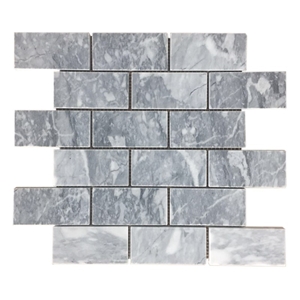 Grey Brick Bathroom Marble Mosaico De Mármol