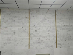 Subway Brick White Marble Mosaic Bathroom Wall