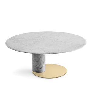 White Natural Marble Dinner Table Top Side Table