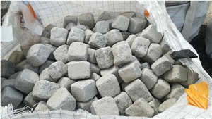 Tumbled Granite Cube Grey 8/11cm, Strzegom Granite Cobble Stone