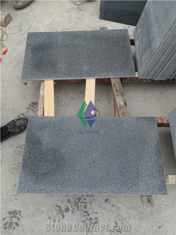 Honed New G654 Zhangqiu Black Granite Tiles Price