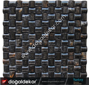 Aksehir Black Marble Wall Mosaic Tile
